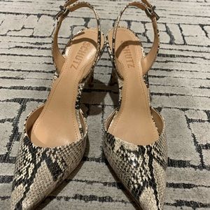 Schutz snake pointy toe sandal